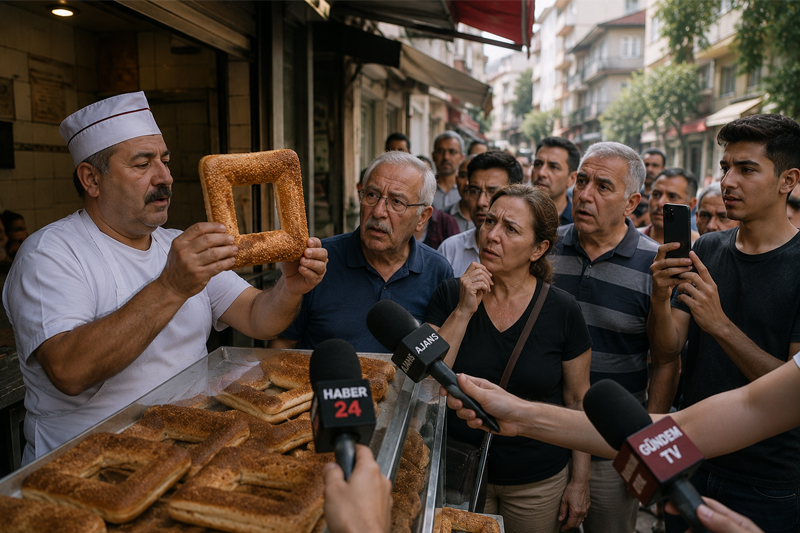 Yerel Fırıncı Simidi Kare Yapınca Mahalle Olağanüstü Toplandı